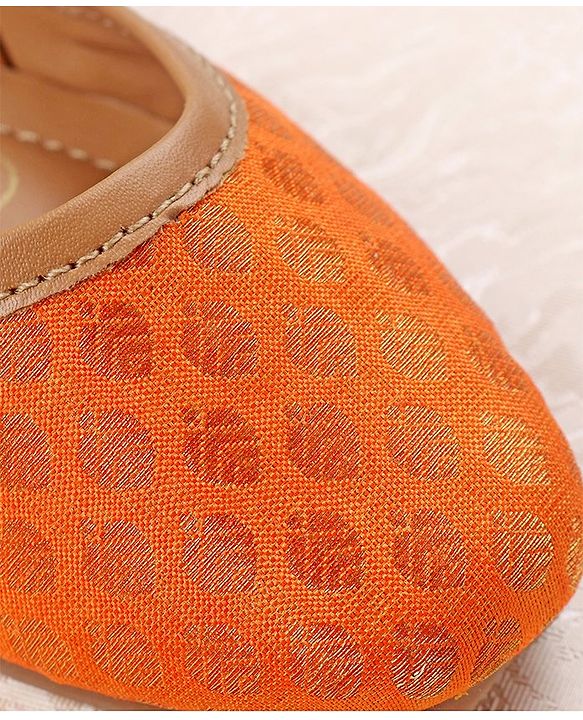 Pine Kids Ethnic Wear Mojaris - Orange