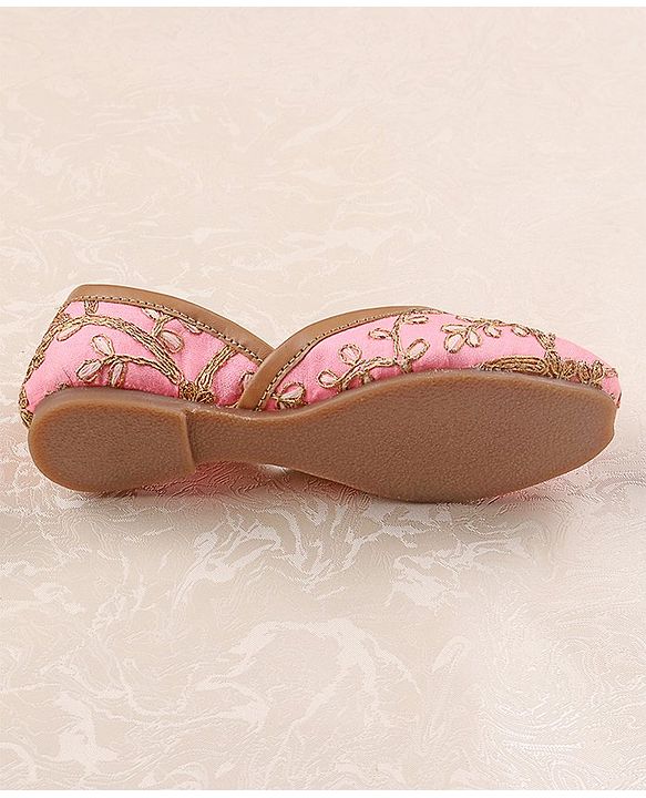 Pine Kids Ethnic Wear Mojaris - Pink