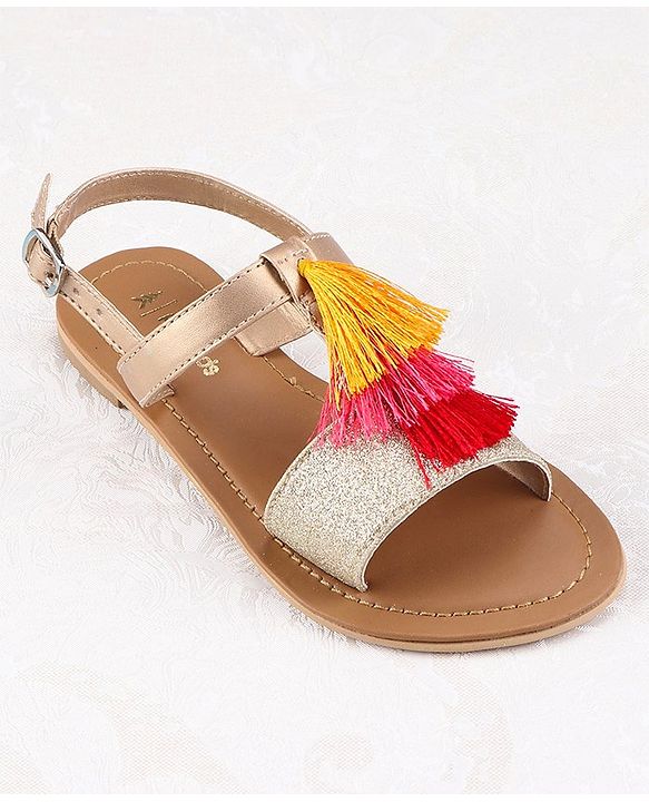 Pine Kids Ethnic Wear Sandal - Gold
