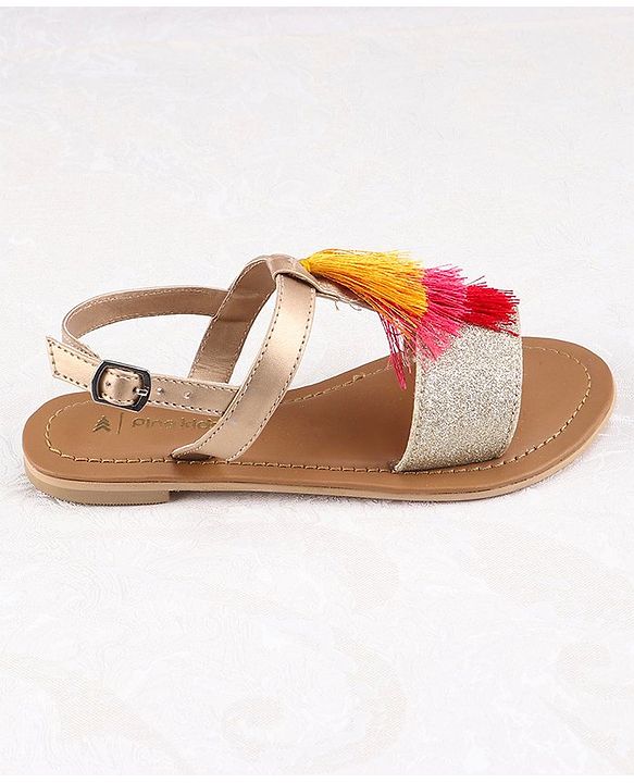 Pine Kids Ethnic Wear Sandal - Gold