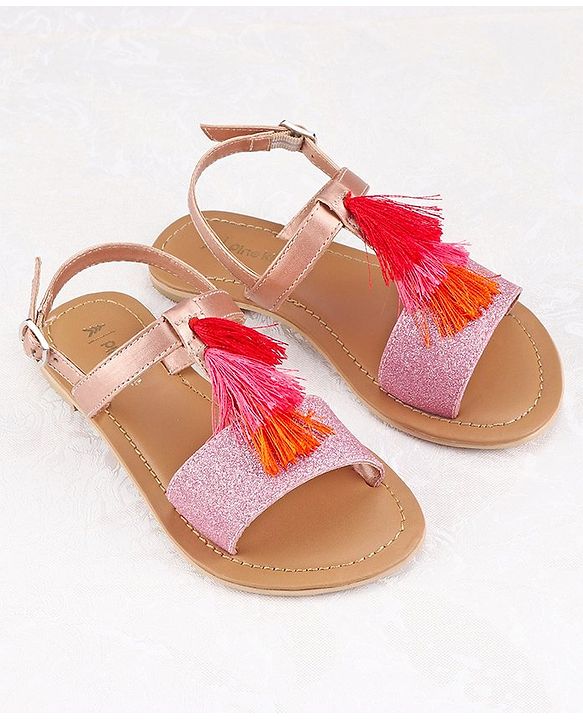 Pine Kids Ethnic Wear Sandal - Rose Golden