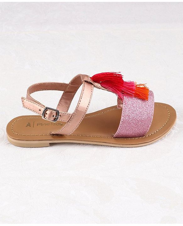 Pine Kids Ethnic Wear Sandal - Rose Golden