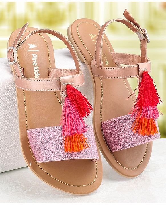 Pine Kids Ethnic Wear Sandal - Rose Golden