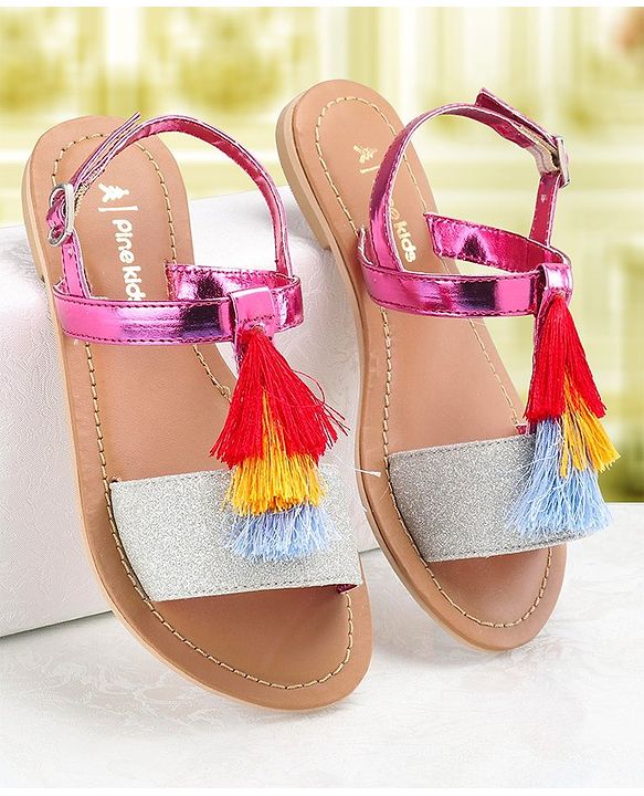 Pine Kids Ethnic Wear Sandal - Purple