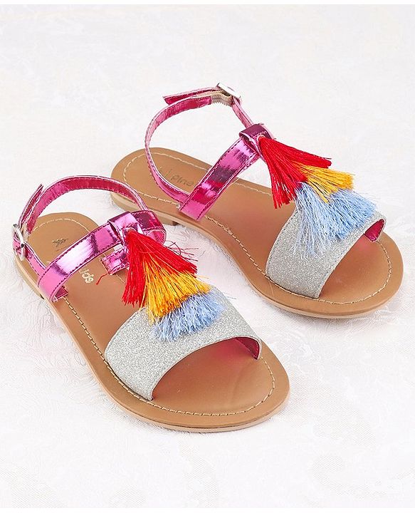Pine Kids Ethnic Wear Sandal - Purple