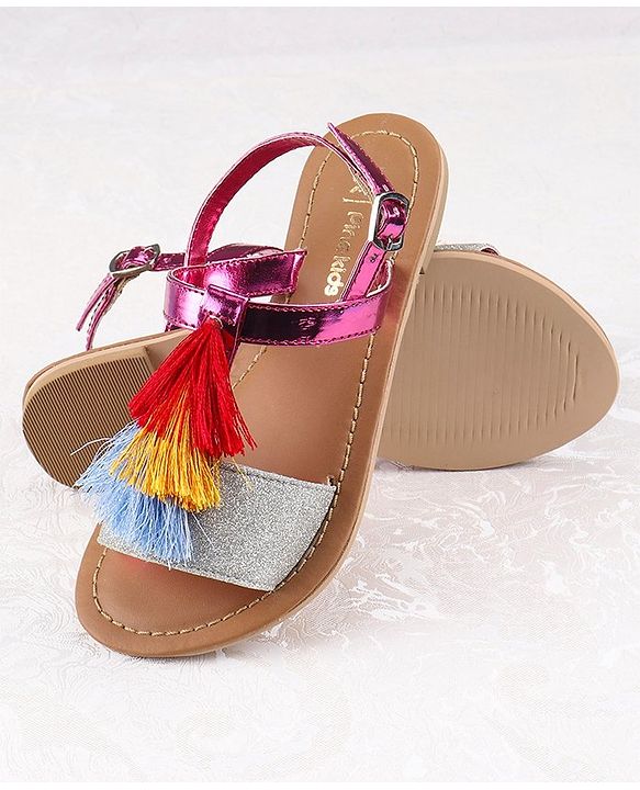 Pine Kids Ethnic Wear Sandal - Purple