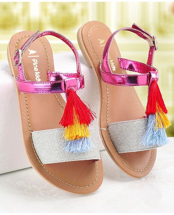 Pine Kids Ethnic Wear Sandal - Purple