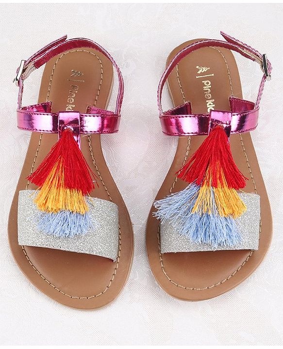 Pine Kids Ethnic Wear Sandal - Purple