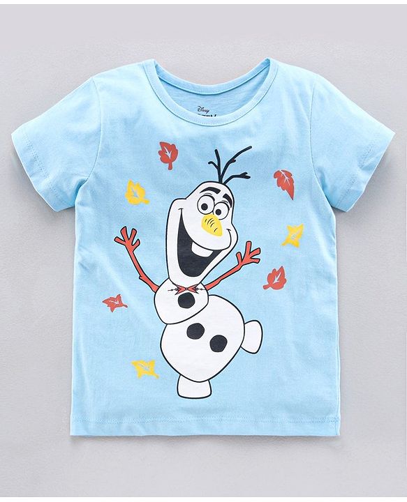 Pine Kids Half Sleeves T-Shirt & Capri Cartoon Graphic - Blue & Yellow