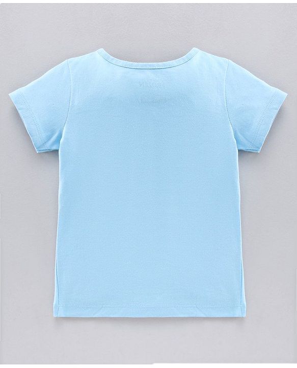 Pine Kids Half Sleeves T-Shirt & Capri Cartoon Graphic - Blue & Yellow
