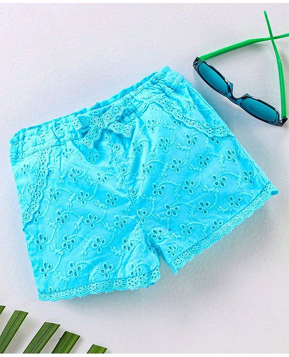 Babyhug Mid Thigh Shorts - Blue