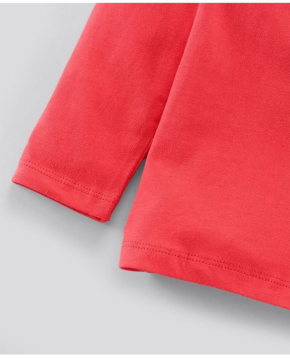 Pine Kids Biowashed Full Sleeves Top & Pyjama Pants Set Dreamer Print - Red