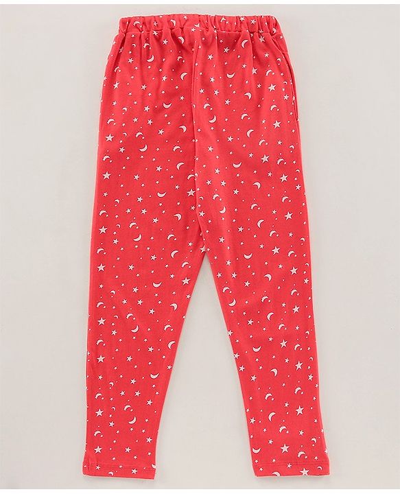 Pine Kids Biowashed Full Sleeves Top & Pyjama Pants Set Text Print - Multicolour