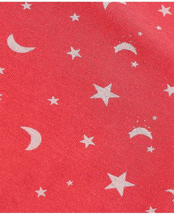 Pine Kids Biowashed Full Sleeves Top & Pyjama Pants Set Text Print - Multicolour
