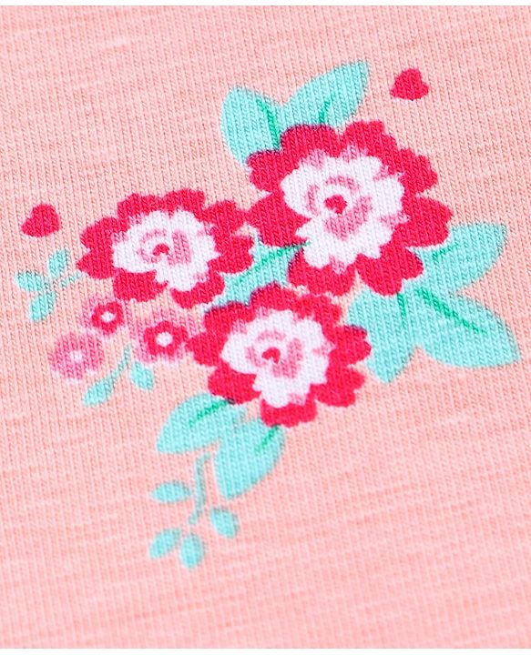 Babyhug Full Length Leggings Floral Print - Pink