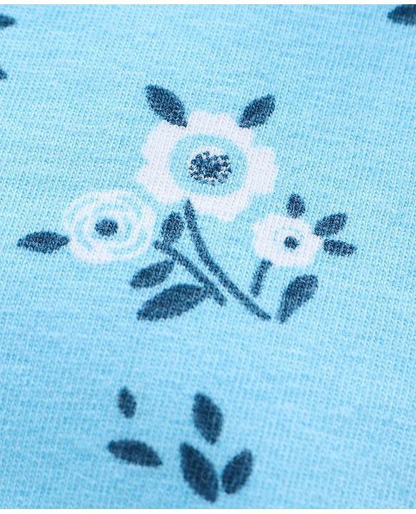 Babyhug Full Length Leggings Floral Print Pack of 2 - Blue