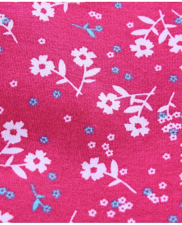 Babyhug Full Length Leggings Floral Print - Pink