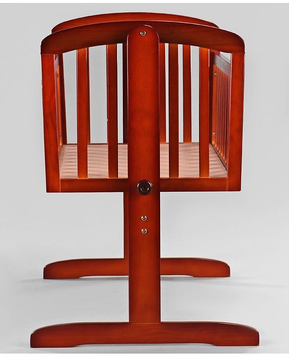 Babyhug Joy Plus Cradle With Mosquito Net - Walnut