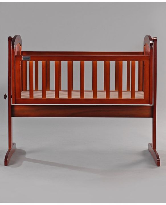 Babyhug Joy Plus Cradle With Mosquito Net - Walnut