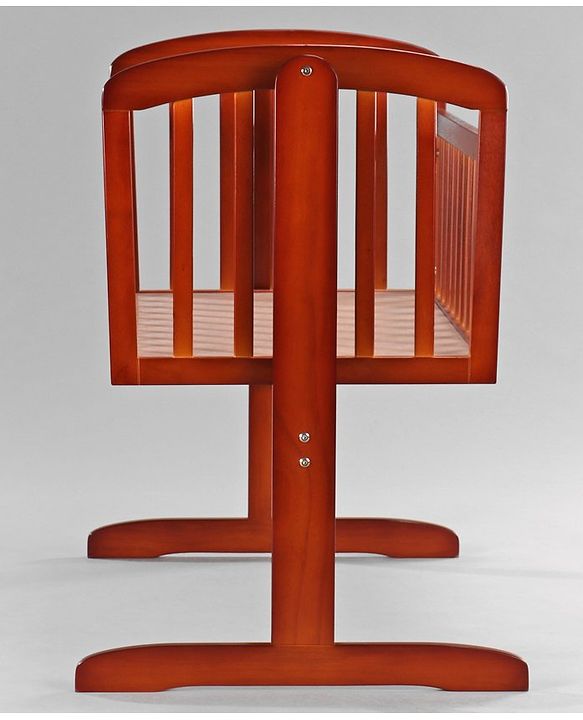 Babyhug Joy Plus Cradle With Mosquito Net - Walnut