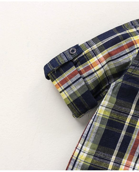Babyhug Full Sleeves Checked Shirt & Bottom Set with Bow - Multicolor