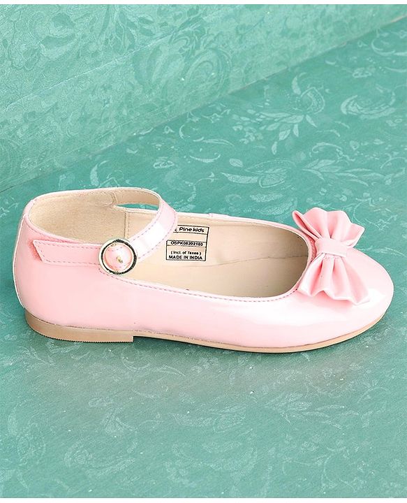 Pine Kids Party Wear Ballerina Bow Applique - Bronze