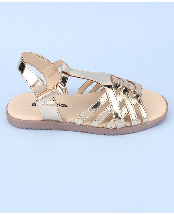 Pine Kids Party Wear Sandals - Golden