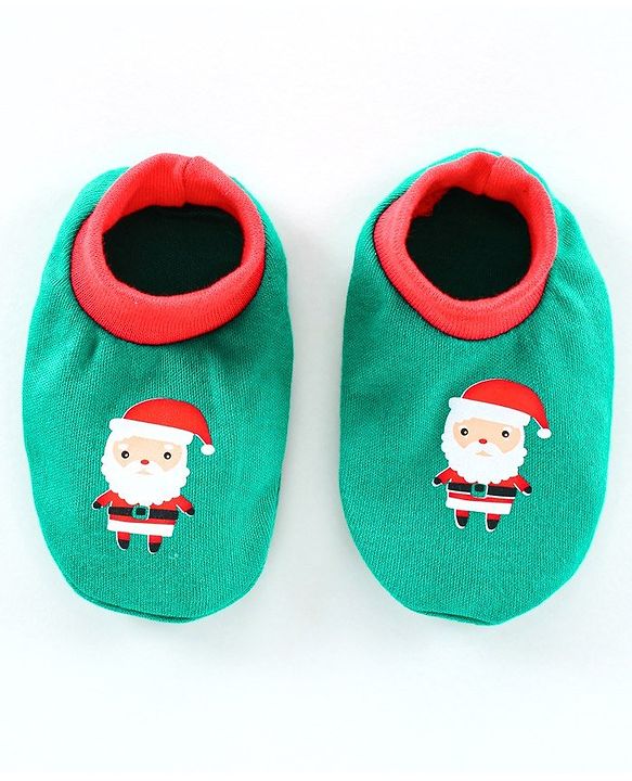 Babyhug 100% Cotton Cap Mitten & Booties Set Green - Diameter 9.5 cm