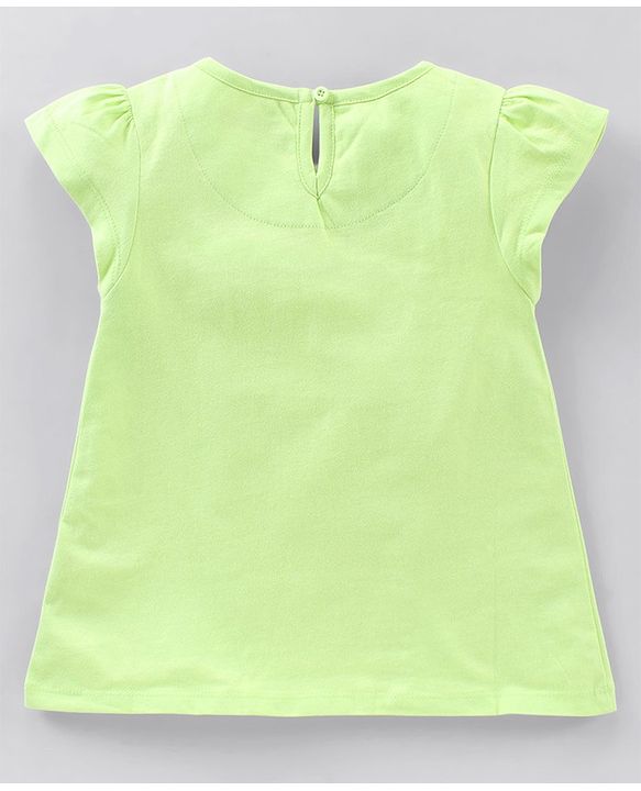 Pine Kids Short Sleeves Schiffli Top - Green