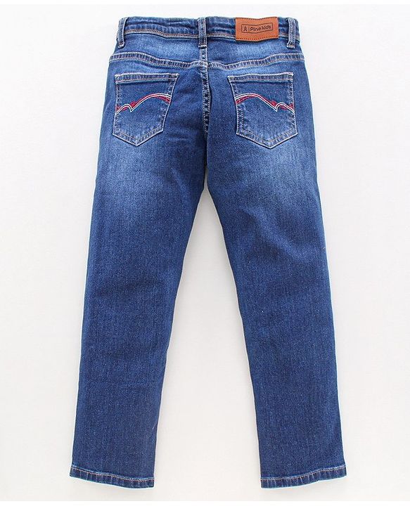 Pine Kids Full Length Enzyme Wash Denim Jeans - Blue
