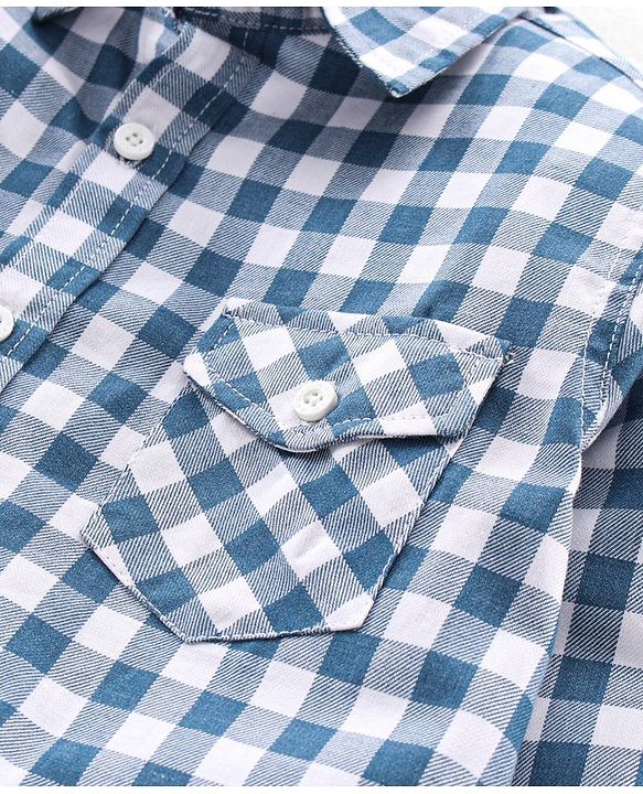 Pine Kids Full Sleeves Shirt Checked - Blue