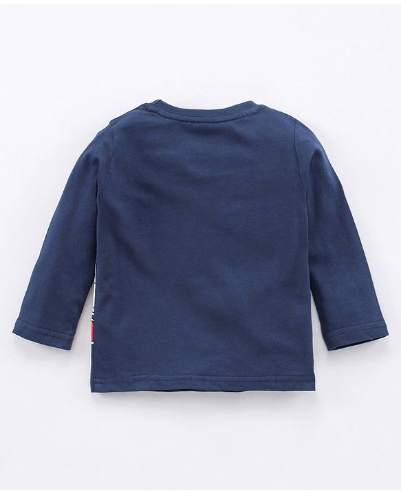 Babyhug Full Sleeves Mickey Mouse Print Tee - Navy Blue