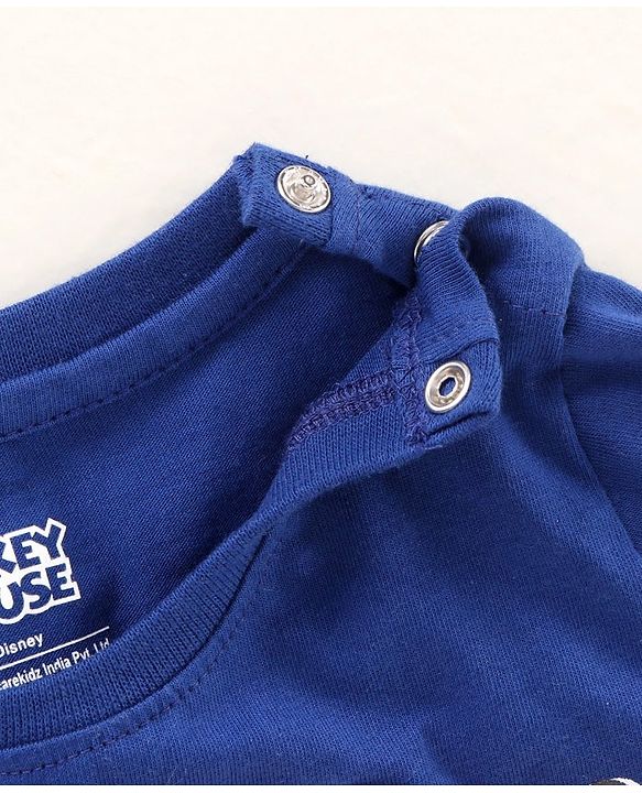 Babyhug Full Sleeves Tee Mickey Mouse - Blue