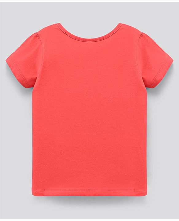 Pine Kids Half Sleeves Biowashed Printed Tee - Paradise Pink