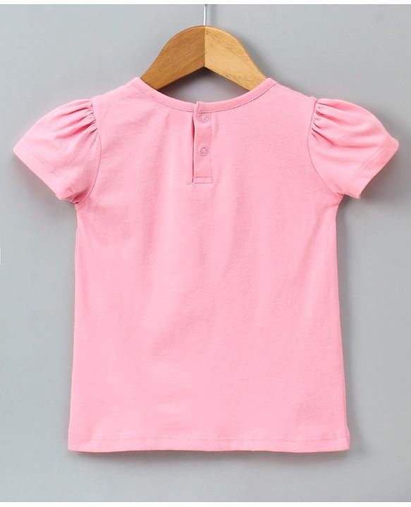 Babyhug Half Sleeves Frock With Inner T-Shirt - Light Blue