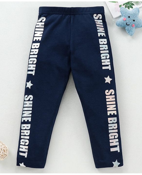Babyhug Full length Printed Leggings - Blue