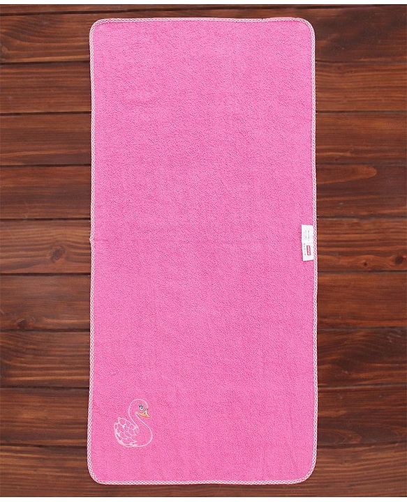 Babyhug Towel Swan Patch - Pink