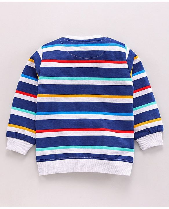 Babyhug Full Sleeves Sweatshirt Space Print Pack of 2 - Yellow Blue
