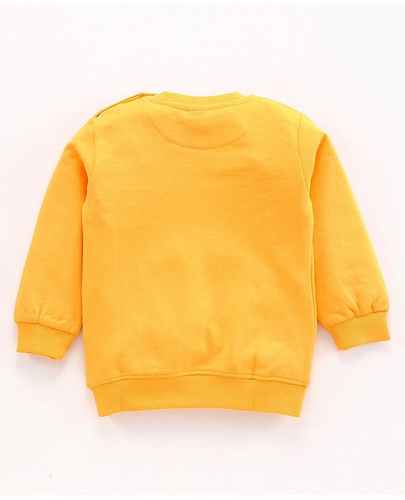 Babyhug Full Sleeves Sweatshirt Space Print Pack of 2 - Yellow Blue