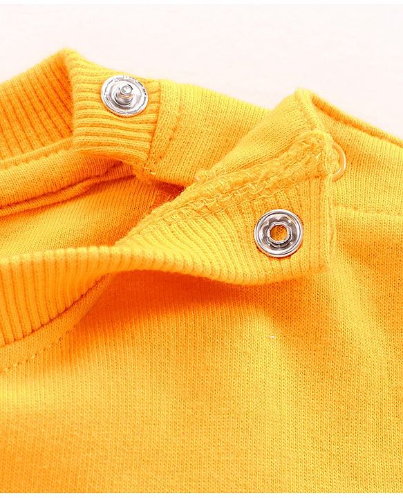 Babyhug Full Sleeves Sweatshirt Space Print Pack of 2 - Yellow Blue