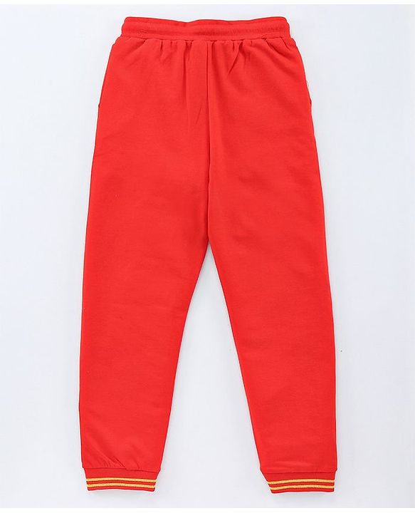 Pine Kids Full Length Bio Wash Solid Color Lounge Pant - Red