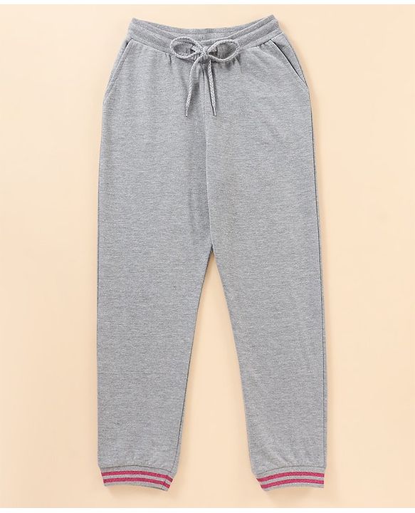 Pine Kids Full Length Bio Wash Solid Color Lounge Pant - Grey