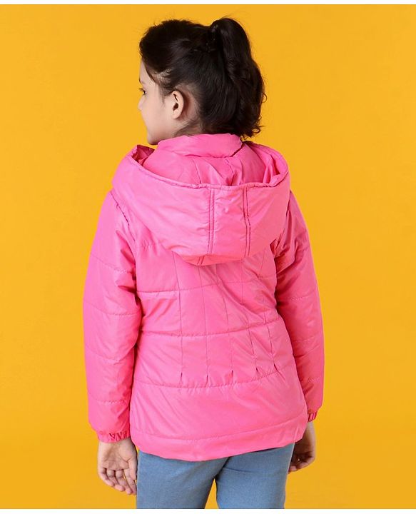 Pine Kids Full Sleeves Medium Winter Double Layered Padded Jacket - Pink