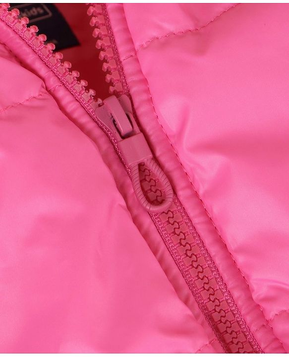 Pine Kids Full Sleeves Medium Winter Double Layered Padded Jacket - Pink