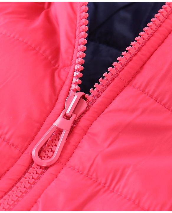 Pine Kids Full Sleeves Reversible Jacket With Pockets - Pink & Purple