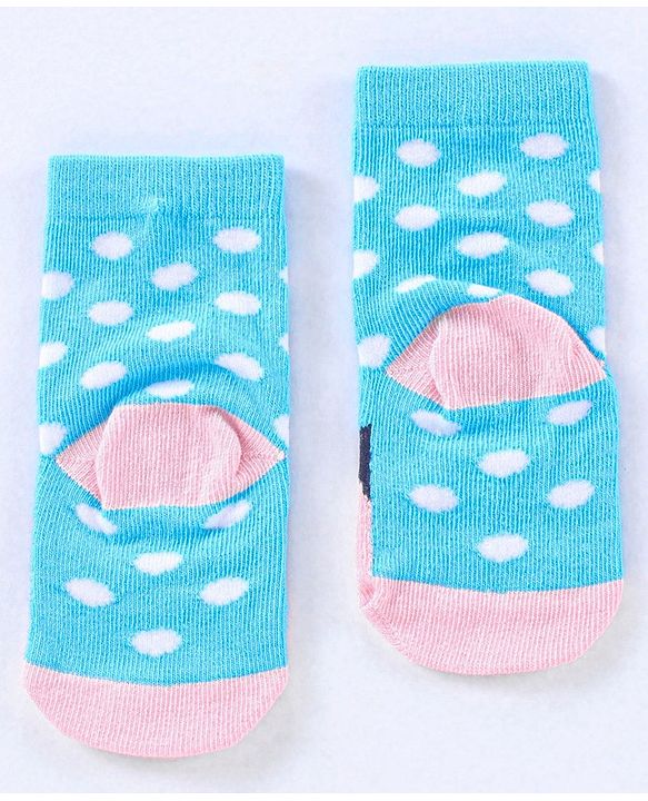 Cute Walk by Babyhug Cotton Blend Ankle Length Anti Bacterial Socks Multi Print Pack of 5 - Multicolour
