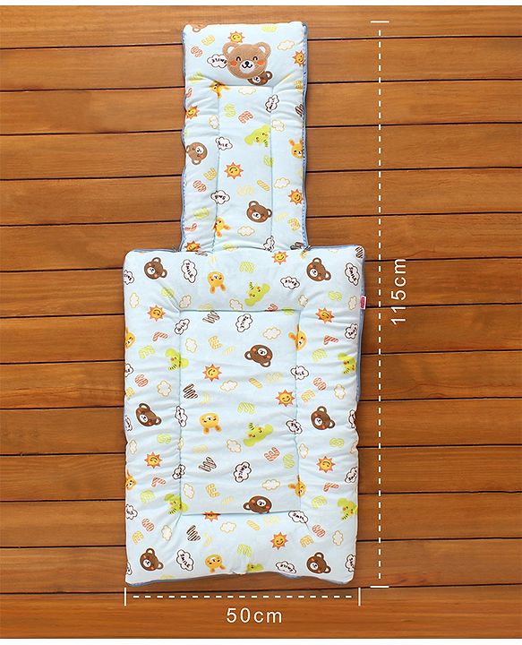 Babyhug Velour Sleeping Bag Teddy Print - Blue