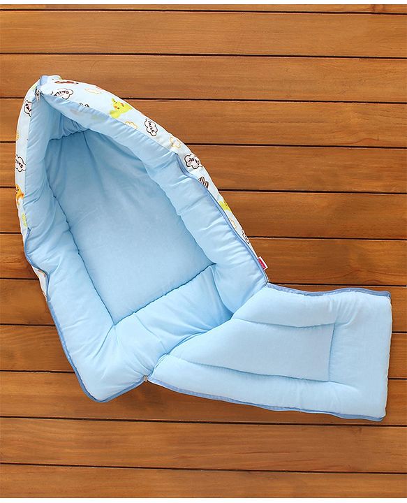 Babyhug Velour Sleeping Bag Teddy Print - Blue