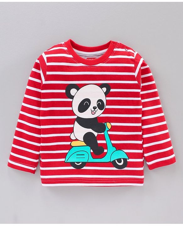 Babyhug Full Sleeves Animal Print Tee Pack of 5 - Multicolor