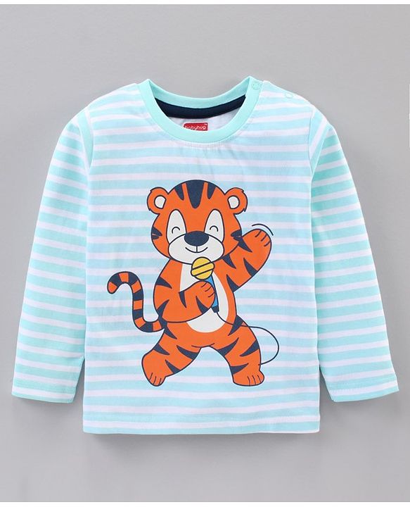 Babyhug Full Sleeves Animal Print Tee Pack of 5 - Multicolor